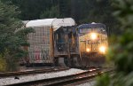 CSX C40-8Ws 7670 and 7618 round the curve